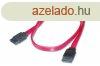 Assmann SATA connection cable, L-type 0,5m Red