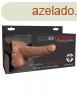  6" Hollow Rechargeable Strap-On with Balls Tan 