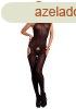  728195 Opaque Suspender Bodystocking O/S Black 