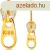 Kldk piercing srga 9K aranybl - cirknikkal s KISS fel