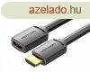 Vention HDMI/M -> HDMI/F (4K, HD, PVC, fekete), 0,5m, kb