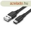 Vention USB-A 2.0/M -> USB-C/M, 2m,(3A,fekete), kbel