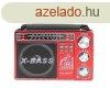 X-BASS Hordozhat FM rdi s MP3 lejtsz beptett LED fn