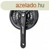 Hajtm MTB alu karral 28/38/48T fekete 170mm