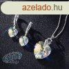 T400 Jewellers nyaklnc szv medllal s flbeval ,Swarovsk