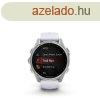 Garmin fenix 8 43mm AMOLED, ezst, fehr szilikon szjjal (E