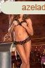  2PC Lace Peek-A-Boo Bra & Crotchl. Panty 