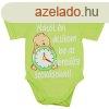 Feliratos rvid ujj kislny baba body zld