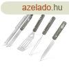 Grillez eszkz szett - 4 db-os - fa nyllel, tskban