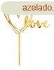Arany szv Gold torta dekorci 13 cm