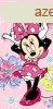Disney Minnie Pink Bow frdleped, strand trlkz 70*140c
