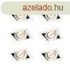6 darabos sllyesztett spotlmpa szett fehr AR111 llthat