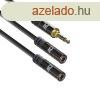 ACT High Quality audio splitter cable 3.5 mm jack male - 2x 