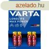Elem AAA mikro LR03 Longlife Max Power 4 db/csomag, Varta