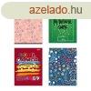 Kemnyfedeles fzet A4, 96 lapos, ngyzetrcsos, MIX Unipap