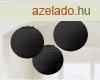Black, Fekete lampion 3 db-os szett 20,4 cm