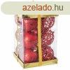 Karcsonyi dszek Piros Manyag 6 x 6 x 6 cm (12 egysg) MOS