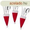 10db, Karcsonyi Ks Villa Kiskalap, 6*12cm Piros Mini Karc