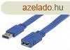 USB 3.0 USB A dugasz ? USB A aljzat lapos hosszabbtkbel, 