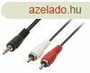 Sztere Audio Kbel 3.5 mm-es Dugasz - 2x RCA Dug 10.0 m Fe