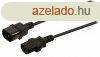 Táp Hosszabbító Kábel IEC-320-C14 - IEC-320-C13 5.00 m Feket