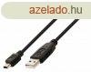 USB 2.0 Kbel A Dugasz - Mini B Dugasz Kerek 3.00 m Fekete