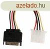 Bels Tpkbel SATA 15 Plus Dugasz - Molex Aljzat 0.15 m