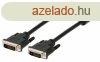 DVI Kbel DVI-D 24+1p Ts - DVI-D 24+1p Ts 10.0 m Fekete