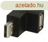 USB 2.0 Adapter Knyk 90  A Dugasz - A Aljzat Fekete