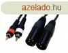 XLR Sztere Kbel 2x XLR 3-Plus Dug - 2x RCA Dug 1.50 m 